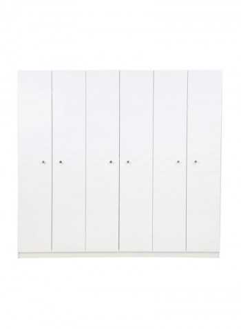 Delmonte 6-Door Wardrobe White