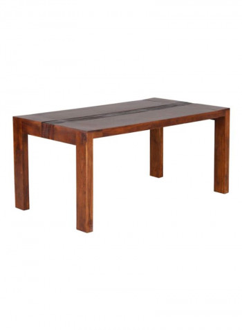 Giza 7-Piece Dining Set Table Set Brown 160x90x76cm