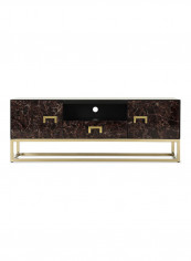 Lizzy Entertainment Unit with 3 Drawer Brown/Black