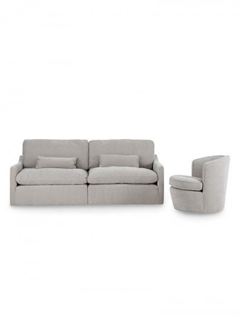 Melanie 3-Seater Sofa Grey 228 x 106 x 91cm
