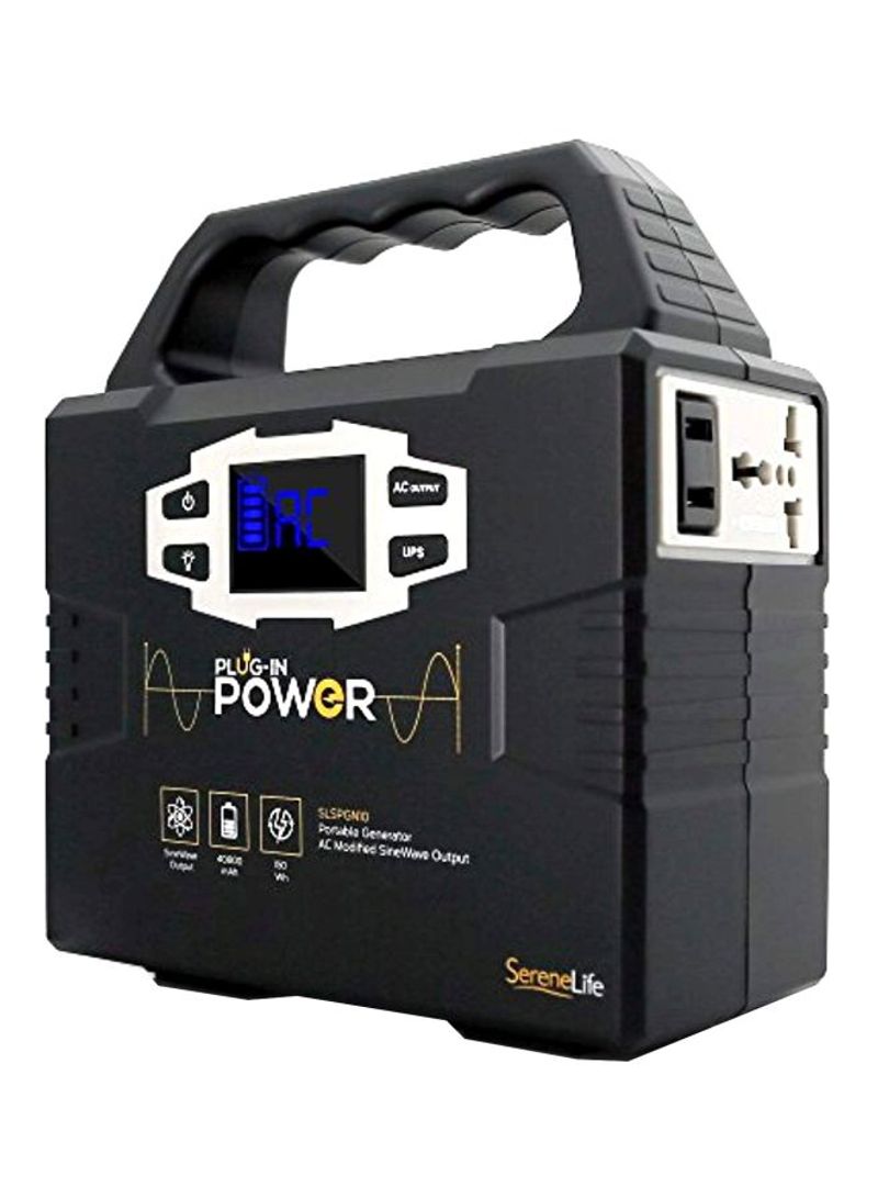 Portable Plug In Power Generator Black/Grey