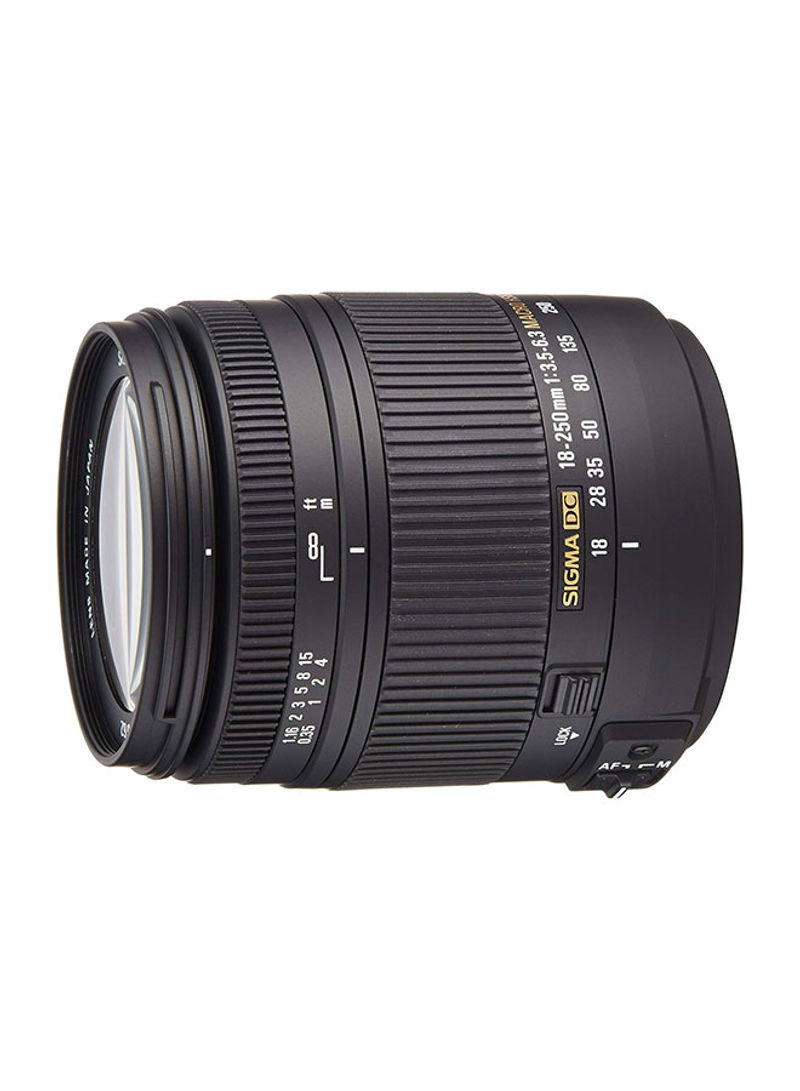 High Grade 18-250 mm f/3.5-6.3 Lens For Pentax Camera Black