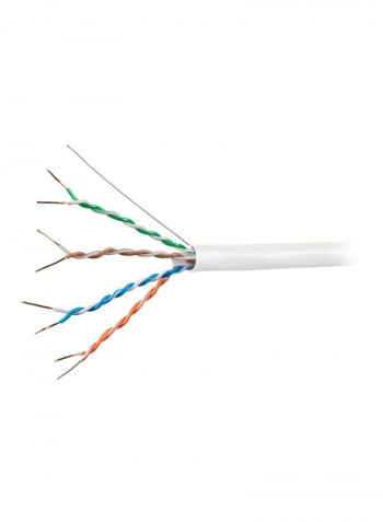 UTP Cat6A 23AWG Ethernet Bulk Cable 1000feet White/Blue/Green