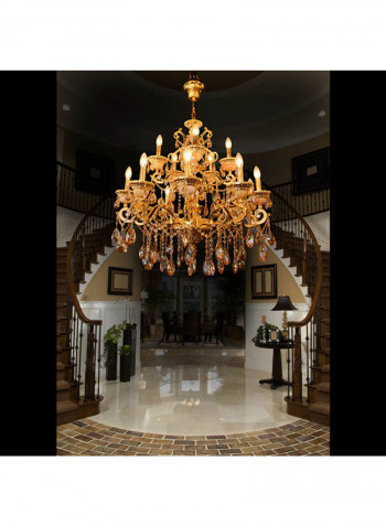 Maria Candle Hanging Chandelier Gold 900x970millimeter
