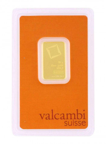 Valcambi Suisse 24K (999.9) 10g Gold Bar