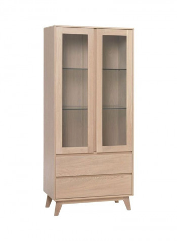 Decorative Display Cabinet Light Oak