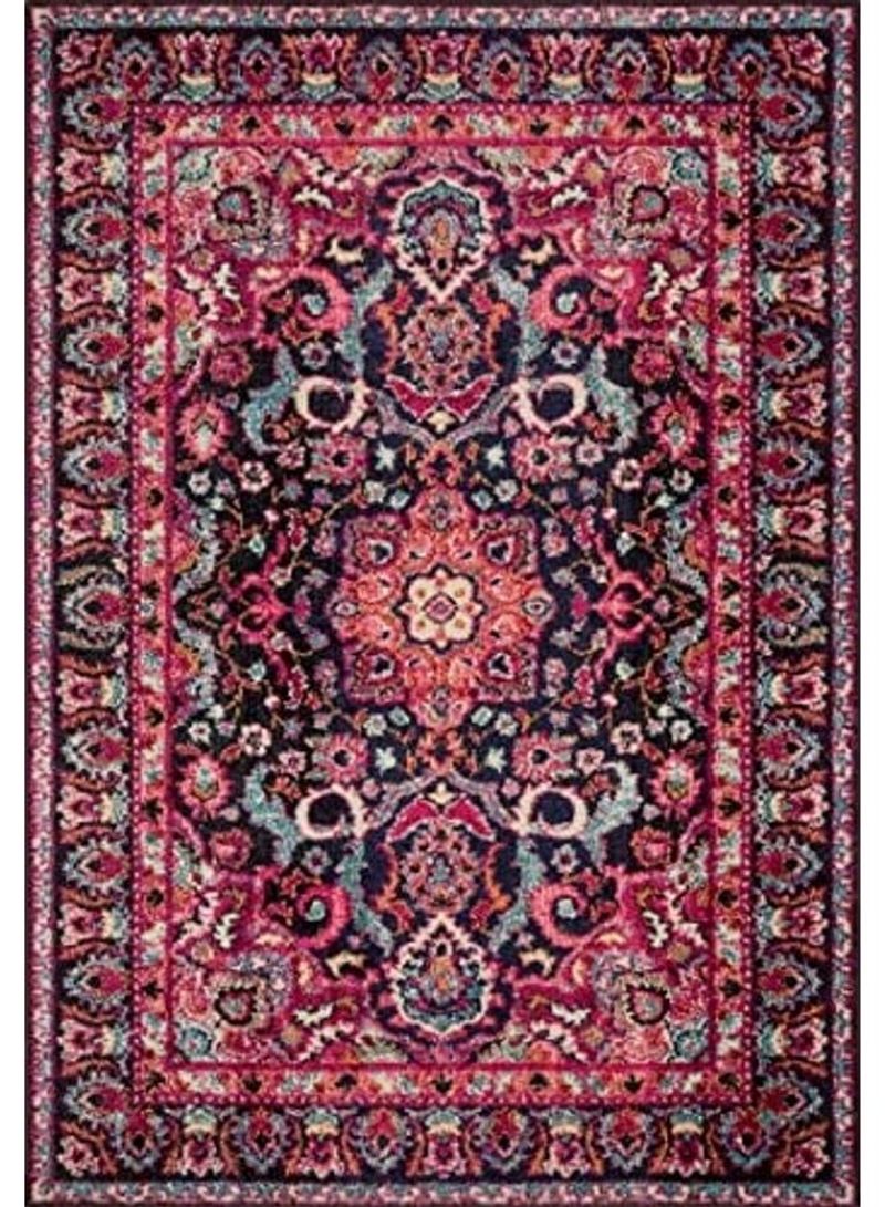 Nadia Collection Vintage Distressed Persian Rug Multicolour