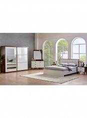 5-Piece Royal King Bedroom Set White 180x200cm