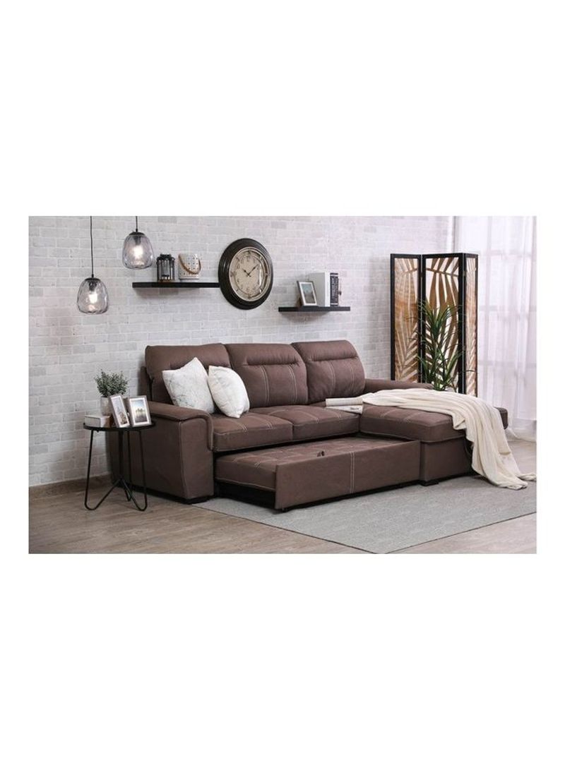 Illand Corner Convertible Sofa Set Brown