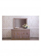 Board Mirror with 4 Drawes Grey