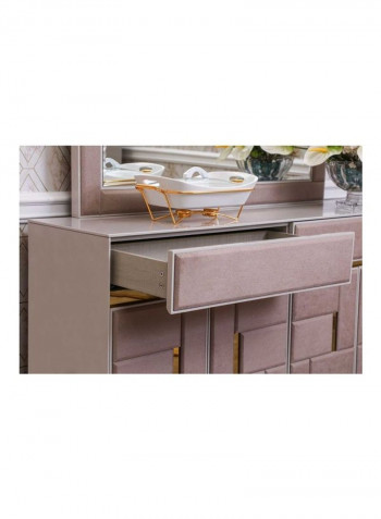 Board Mirror with 4 Drawes Grey