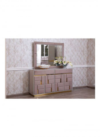 Board Mirror with 4 Drawes Grey