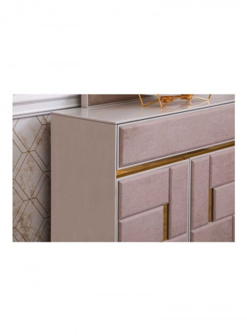 Board Mirror with 4 Drawes Grey