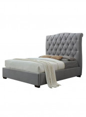 Shannon Platform Bed With Mattress Dark Grey 200 x 200centimeter