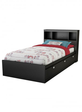 Spark Twin Mates Bed With Mattress Black 200 x 200centimeter