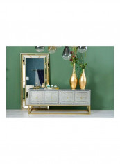 Stylish Nomand Vitrine Grey/Golden