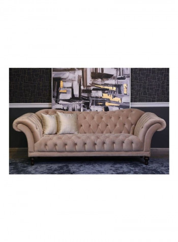 3-Seater Wayna Sofa Beige 95x91x252cm