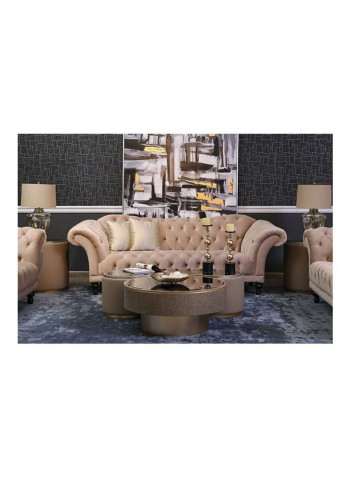 3-Seater Wayna Sofa Beige 95x91x252cm