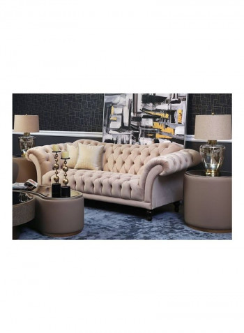 3-Seater Wayna Sofa Beige 95x91x252cm
