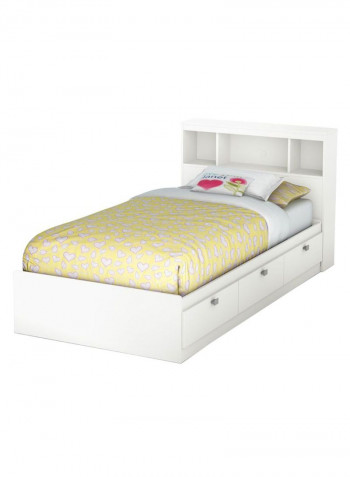Spark Twin Mates Bed With Mattress White 200 x 200centimeter