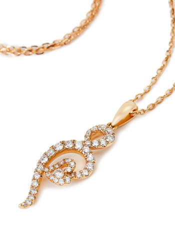 18 Karat Yellow Gold Diamond Pendant