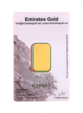 999.9 Purity Gold Bar
