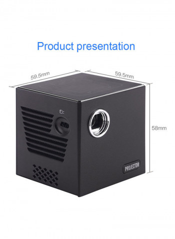 Mini DLP Projector 4K Projector With Remote C80 Black