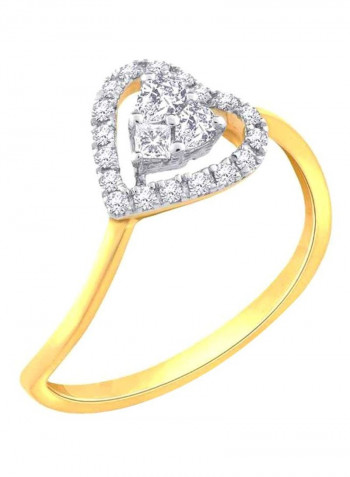 18 Karat Gold Ring With Diamond