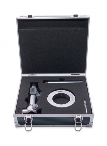 Digital Wide Range Three Points Internal Micrometer With Setting Ring Silver