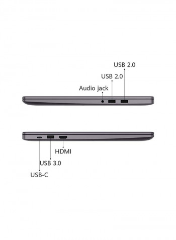 Matebook D 15 Notebook With 15.6-Inch Display, AMD R7-3700U Processor/8GB RAM/512GB SSD/AMD Radeon RX Vega 10 Graphics Space Grey