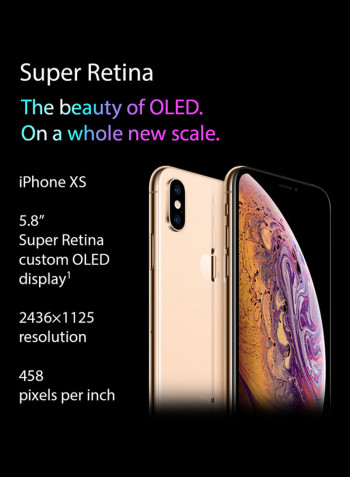 iPhone XS With FaceTime Gold 256GB 4G LTE - Middle East Region