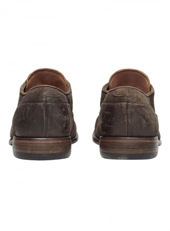 Eldridge Laceless Slip-On Shoes Distressed Brown