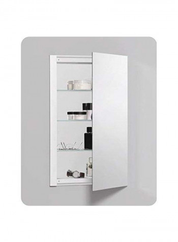 Anodized Aluminum Framed Medicine Cabinet Silver