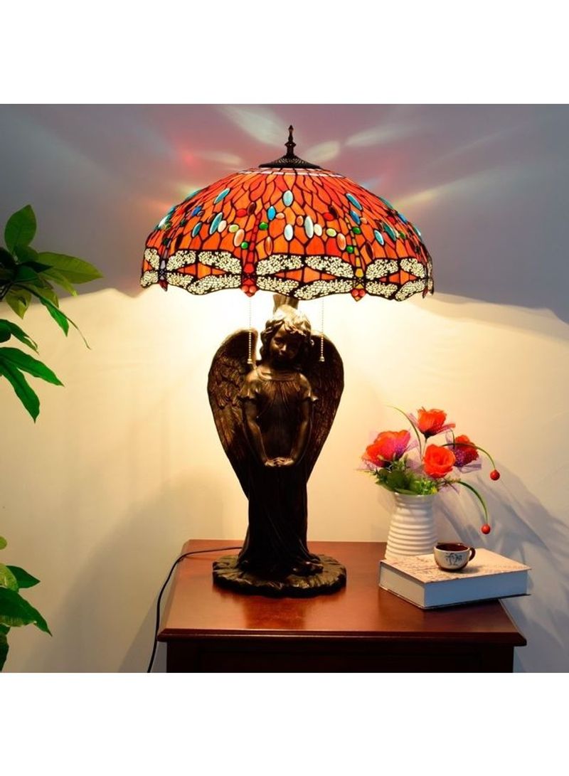 Enamel Color Glass Mosaic Lampshade Retro Lighting Table Lamp Multicolour 83x52x52centimeter