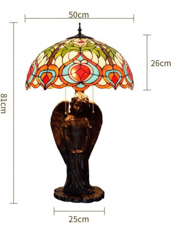 Idyllic Fairy Peach Table Lamp Retro Multicolour 83x52x52centimeter