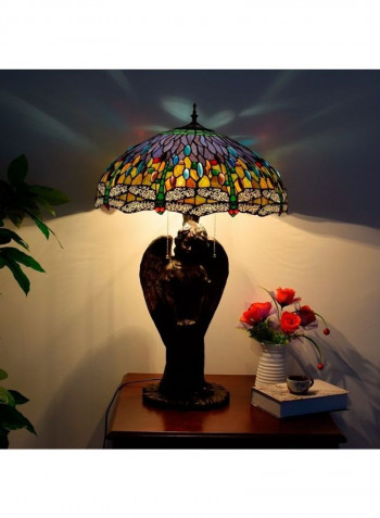 Mediterranean Retro Creative Stained Glass Lamp Yellow Light 83x52x52centimeter