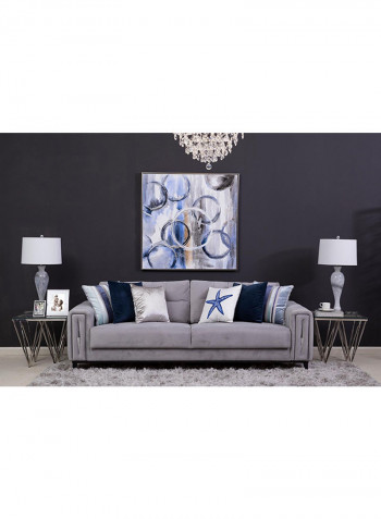 3-Seater Summerford Sofa Grey 100x80x225cm