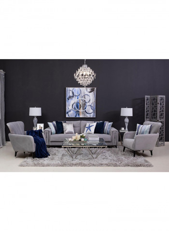 3-Seater Summerford Sofa Grey 100x80x225cm