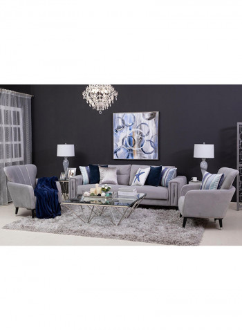 3-Seater Summerford Sofa Grey 100x80x225cm