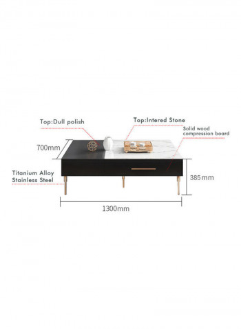 Coffee Table With Storage Multicolour 130×70×38.5cm