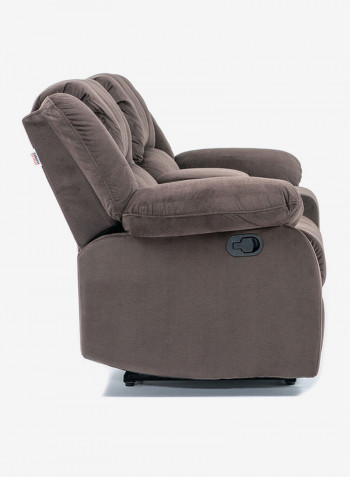 Terrence 2 Seater Fabric Recliner With Console And Storage Chocolate L 190 X W 94 X H 97cm