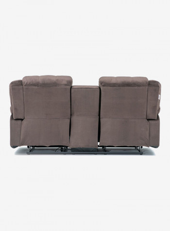 Terrence 2 Seater Fabric Recliner With Console And Storage Chocolate L 190 X W 94 X H 97cm