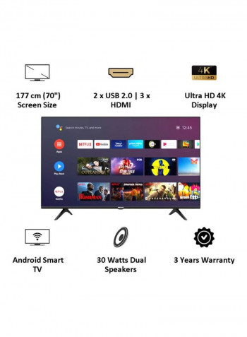 70-Inch 4K Android Smart LED TV 70A7200 Black