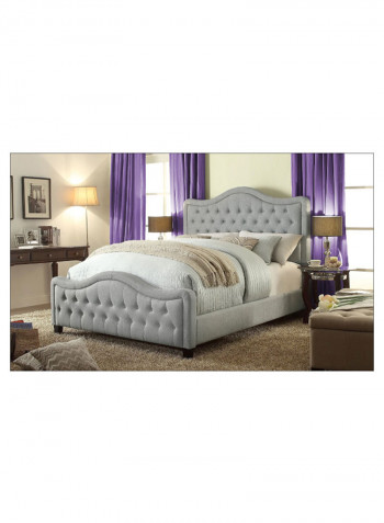 Adella Top Upholstery Bed Without Mattress Grey 180 x 200centimeter