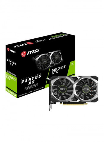 GeForce GTX 1650 128-Bit Support DirectX 12 VR Ready OC Graphics Card 24.5x12.7x3.9cm Black/Silver