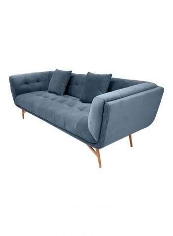 Sansa 3-Seater Sofa Blue/Brown 232x89x75cm