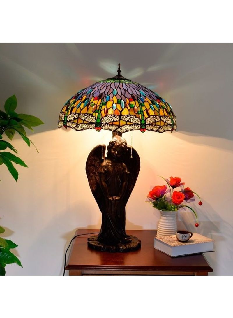 Glass Lampshade Lighting Table Lamp Multicolour 83x52x52centimeter