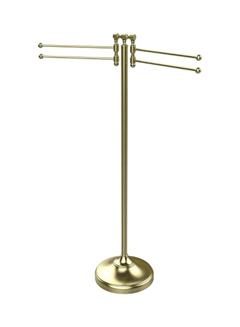 4 Pivoting Swing Arms Towel Stand Gold