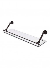 Dottingham Floating Gallery Rail Glass Shelf Brown/Clear 30inch