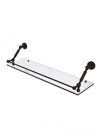 Dottingham Floating Gallery Rail Glass Shelf Brown/Clear 30inch